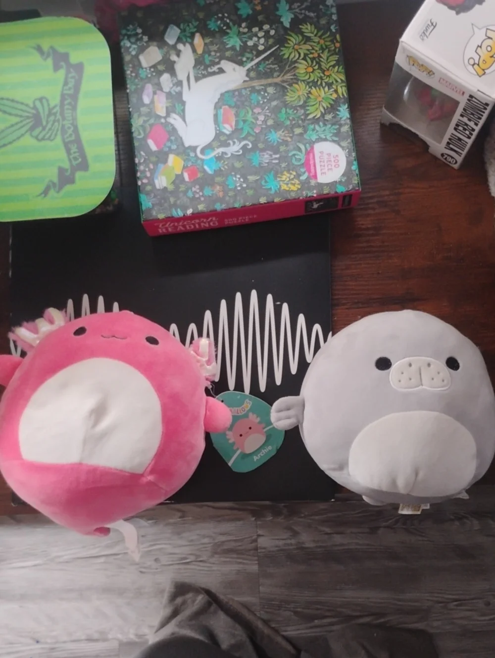Plush Axolotl & Walwarus Squishmellow Plushie Duo - Pink and Gray Kids Soft Toys